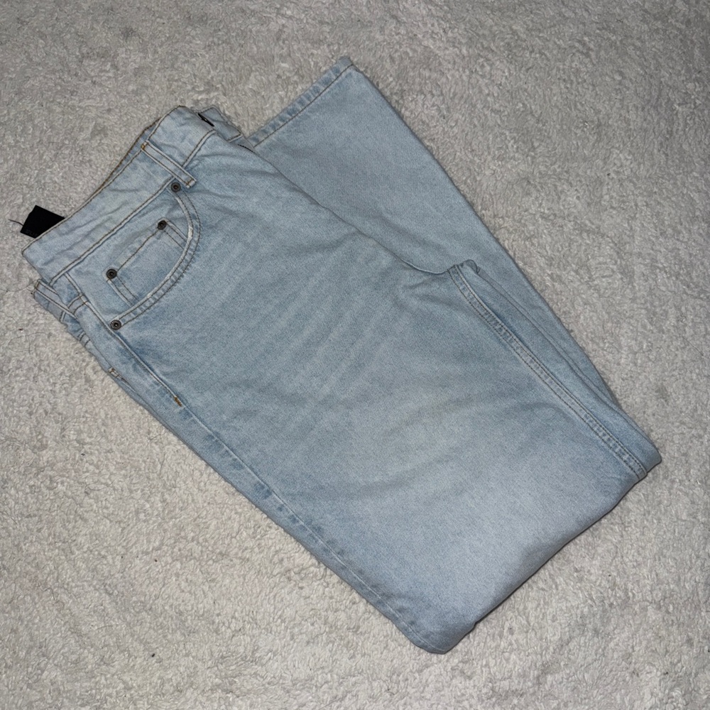 Zara Blue Straight Jeans Classic Denim